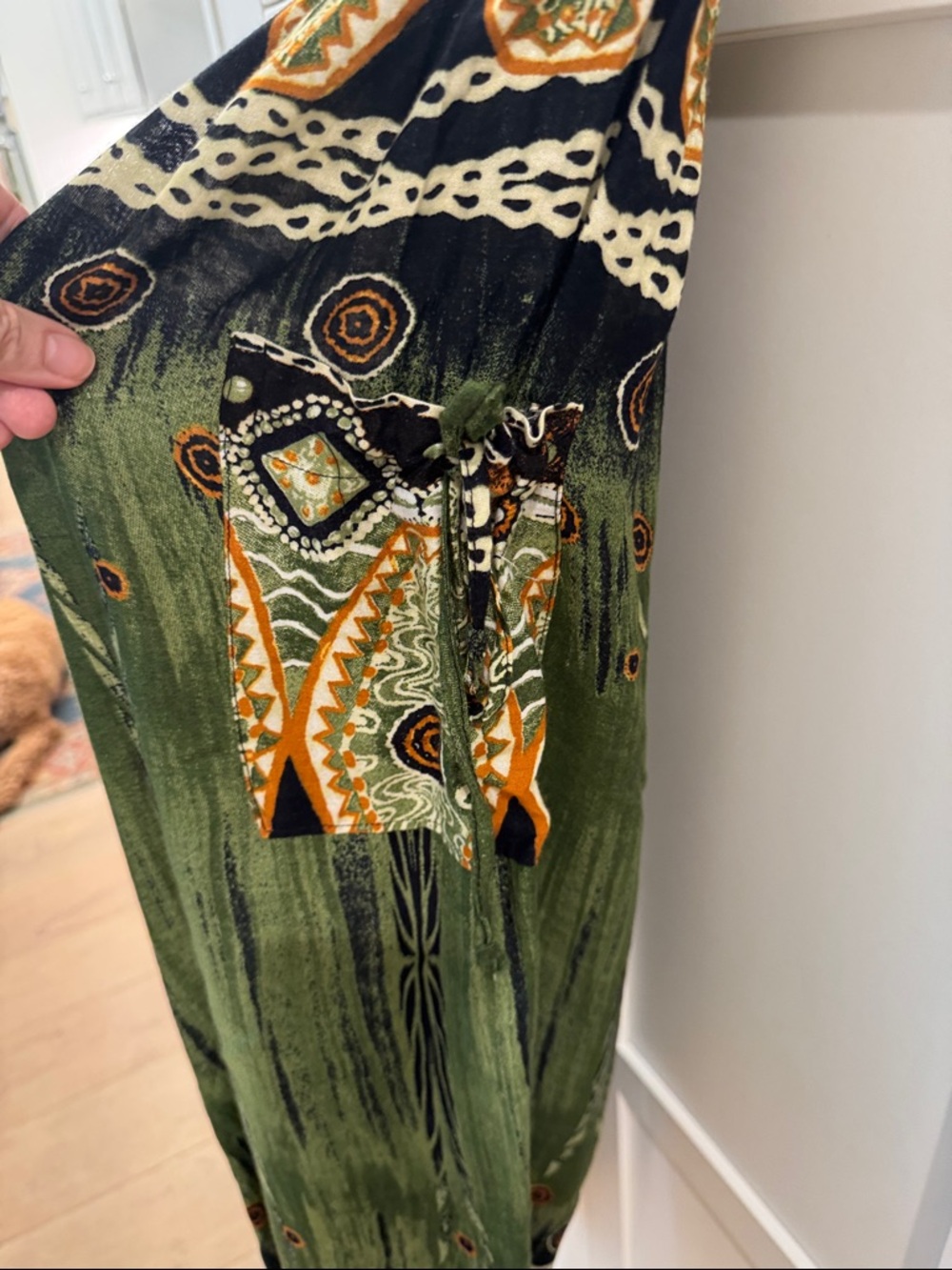 LF Green & Black Printed ankle Harem Pants - Picture 5 of 5